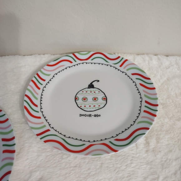 4 Dessert Plates "8" Decor-ate Porcelain by C.R.Gibson - Picture 5 of 9